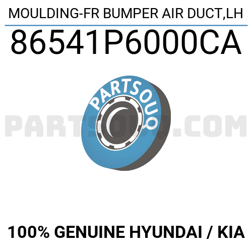 MOULDING-FR BUMPER AIR DUCT,LH 86541P6000CA | Hyundai / KIA Parts ...