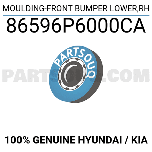 MOULDING-FRONT BUMPER LOWER,RH 86596P6000CA | Hyundai / KIA Parts ...