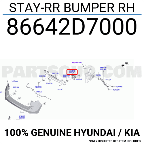 STAY-RR BUMPER RH 86642D7000 | Hyundai / KIA Parts | PartSouq