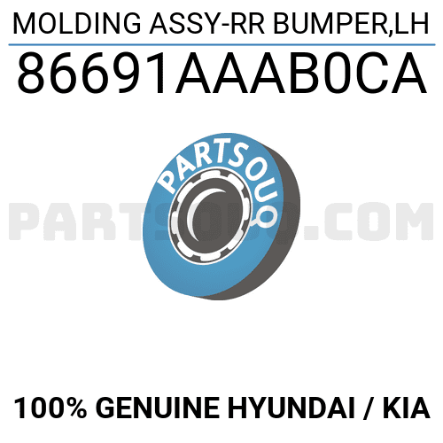 86691 MOLDING ASSY-RR BUMPER,LH 86691AAAB0CA | Hyundai / KIA Parts | PartSouq