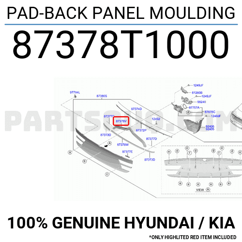 PAD-BACK PANEL MOULDING 87378T1000 | Hyundai / KIA Parts | PartSouq