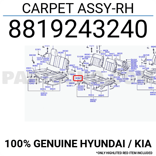 Carpet Assy Rh Hyundai Kia Parts Partsouq