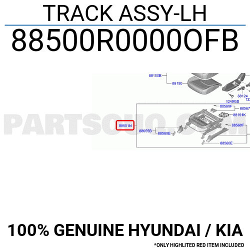 TRACK ASSY-LH 88500R0000OFB | Hyundai / KIA Parts | PartSouq