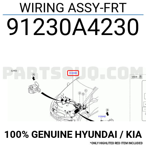 WIRING ASSY-FRT 91230A4230 | Hyundai / KIA Parts | PartSouq