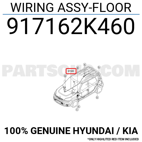 WIRING ASSY-FLOOR 917162K460 | Hyundai / KIA Parts | PartSouq