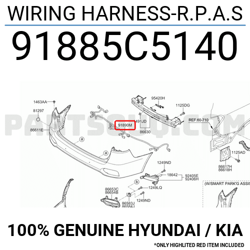 WIRING HARNESS-R.P.A.S 91885C5140 | Hyundai / KIA Parts | PartSouq