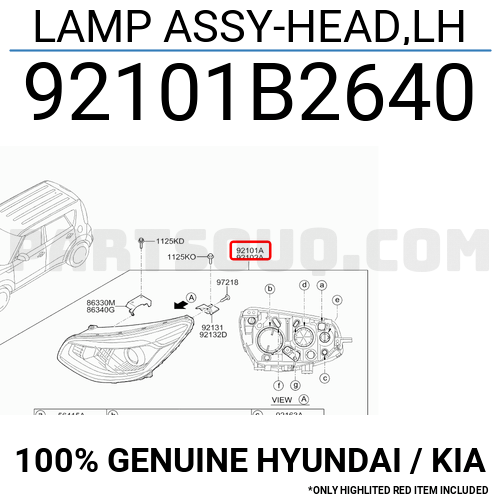 Lamp Assy Head Lh B Hyundai Kia Parts Partsouq