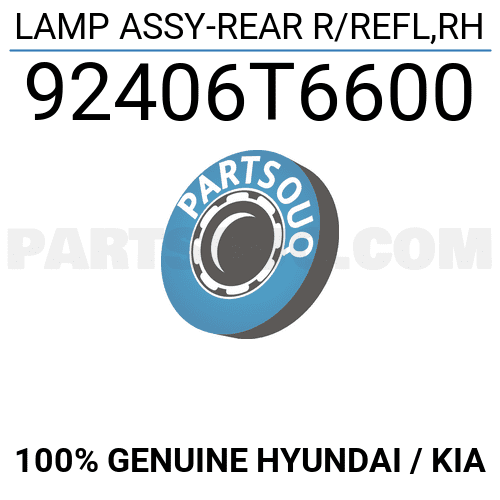LAMP ASSY-REAR R/REFL,RH 92406T6600 | Hyundai / KIA Parts | PartSouq