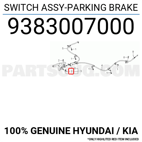 SWITCH ASSY-PARKING BRAKE 9383007000 | Hyundai / KIA Parts | PartSouq