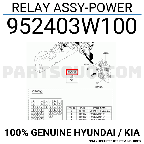 RELAY ASSY-POWER 952403W100 | Hyundai / KIA Parts | PartSouq