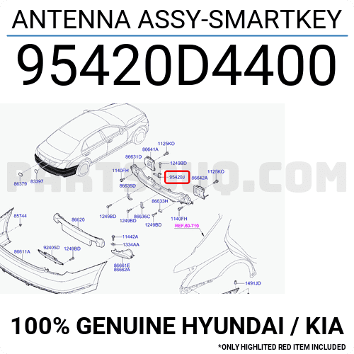 ANTENNA ASSY-SMARTKEY 95420D4400 | Hyundai / KIA Parts | PartSouq