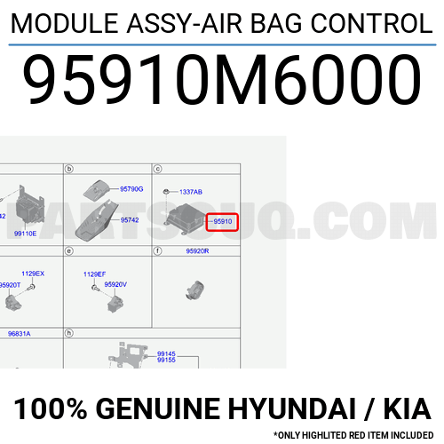 95910M6000 Hyundai / KIA MODULE ASSY-AIR BAG CONTROL