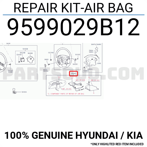 REPAIR KIT-AIR BAG 9599029B12 | Hyundai / KIA Parts | PartSouq