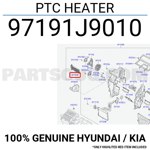 PTC HEATER 97191J9010 | Hyundai / KIA Parts | PartSouq