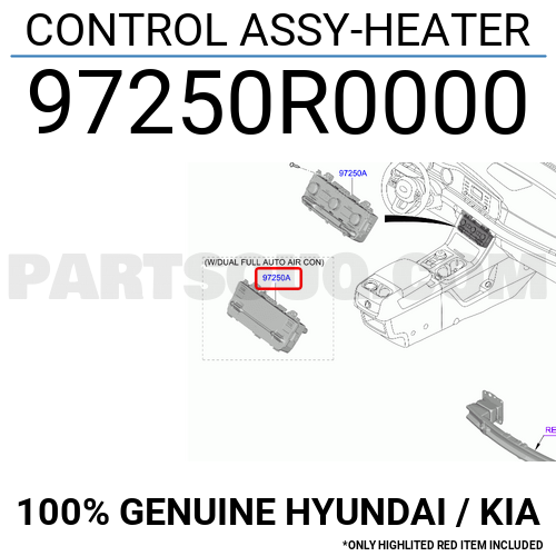 CONTROL ASSY-HEATER 97250R0000 | Hyundai / KIA Parts | PartSouq