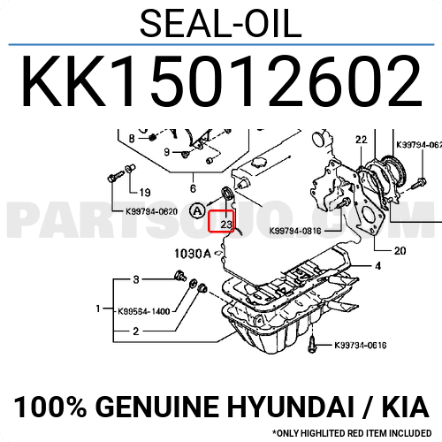 SEAL-OIL KKY0112602 | Hyundai / KIA Parts | PartSouq