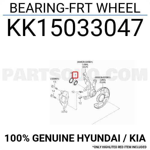 BEARING-FRT WHEEL 51720FD000 | Hyundai / KIA Repuestos | PartSouq