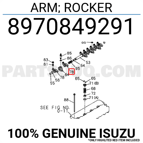 ARM; ROCKER 8970849291 | Isuzu Parts | PartSouq
