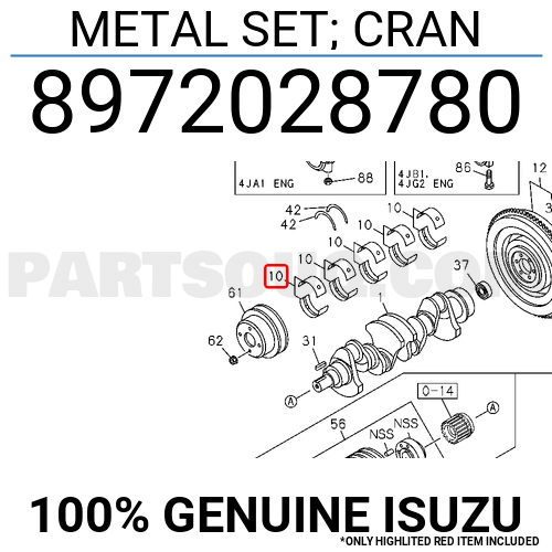 METAL SET; CRAN 8973879640 | Isuzu Parts | PartSouq