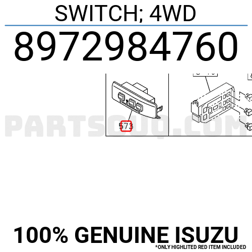 SWITCH; 4WD 8972984760 | Isuzu Parts | PartSouq