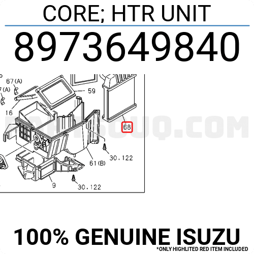 スケールモデル 新作 CORE; HTR UNIT 8973649840 | Isuzu Parts | PartSouq 少女漫画
