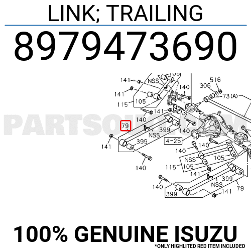 LINK; TRAILING 8979473690 | Isuzu Parts | PartSouq