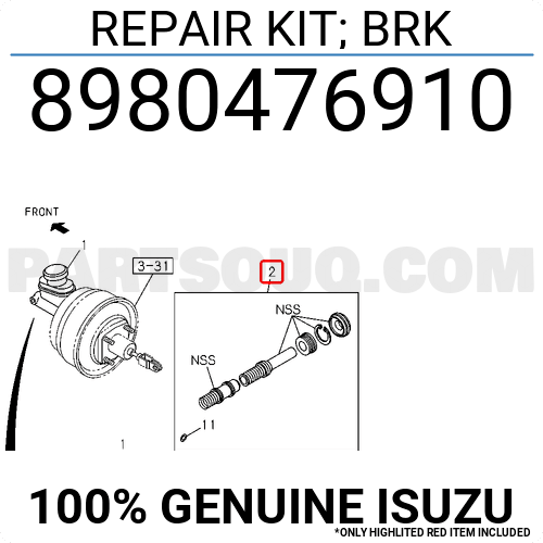 REPAIR KIT; BRK 8980476910 | Isuzu Parts | PartSouq