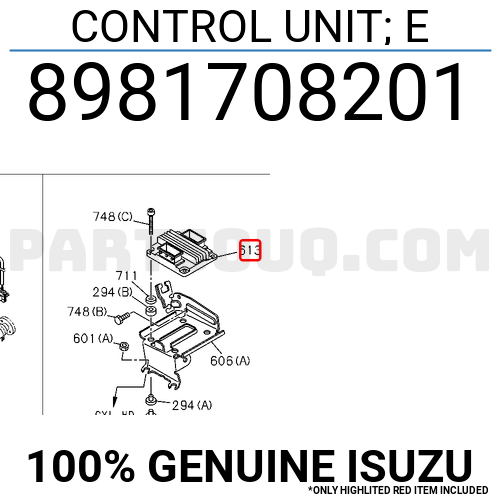 CONTROL UNIT; E 8981708201 | Isuzu Parts | PartSouq