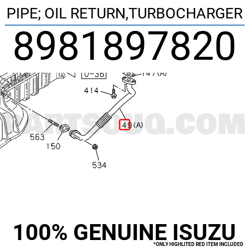 thumbnail image 2 of Turbocharger Oil Return Pipe 038145736C - Replacement For Seat 2.0L 1.9L 1.4L 1.2L TDI & 1.6L TFSI Models 2 of 12