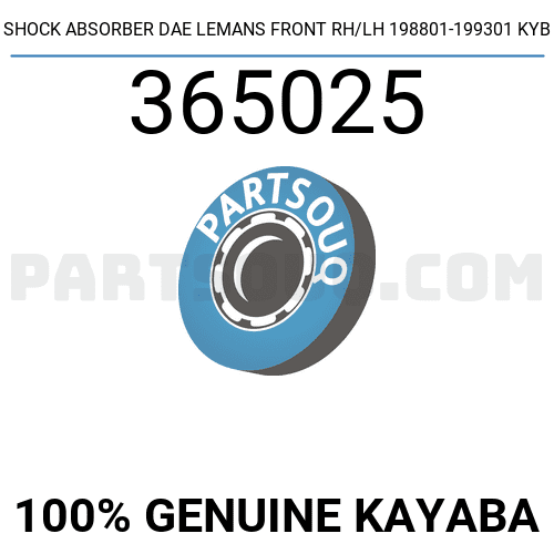 SHOCK ABSORBER DAE LEMANS FRONT RH/LH 198801-199301 KYB 365025 | Kayaba ...