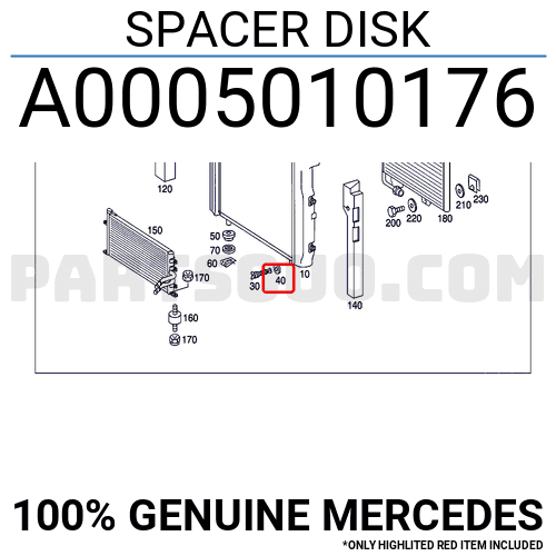 SPACER DISK A0005010176 | MERCEDES Parts | PartSouq