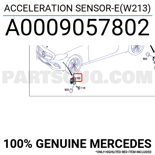 ACCELERATION SENSOR-E(W213) A0009057802 | MERCEDES Parts