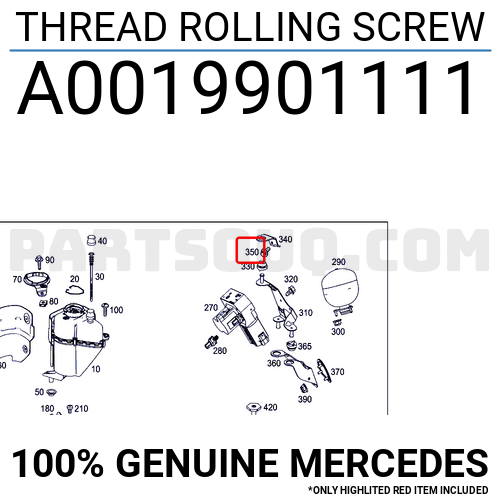 THREAD ROLLING SCREW A0019901111 | MERCEDES Parts | PartSouq