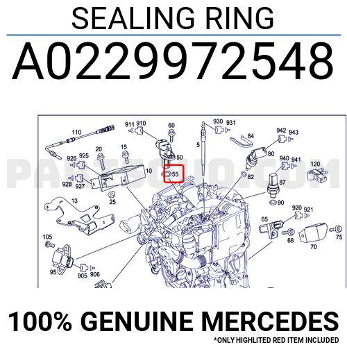 SEALING RING A0229972548 | MERCEDES Parts | PartSouq