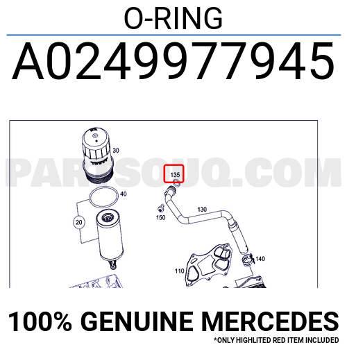 O-RING A0249977945 | MERCEDES Parts | PartSouq