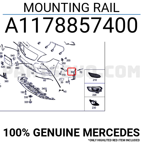 A1178857400 MERCEDES MOUNTING RAIL
