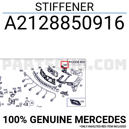 STIFFENER A2128850916 | MERCEDES Parts | PartSouq