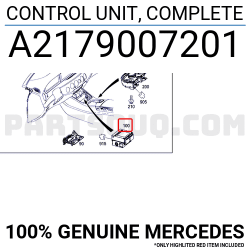 CONTROL UNIT, COMPLETE A2179007201 | MERCEDES Parts | PartSouq