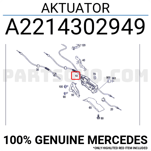 ACTUATOR,PARKING BRAKES(W221) A2214302949 MERCEDES Parts PartSouq