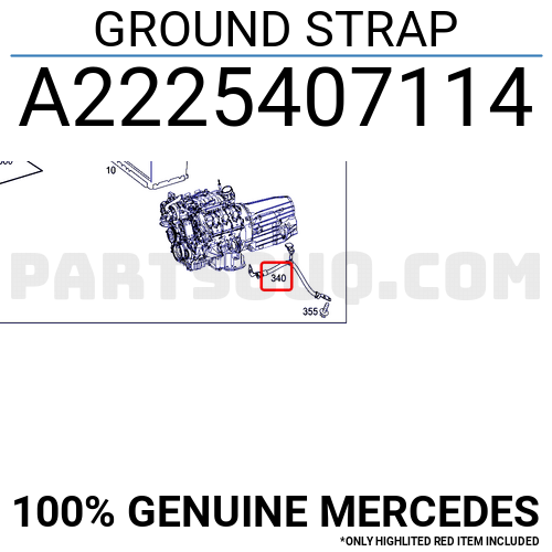 GROUND STRAP A2225407114 | MERCEDES Parts | PartSouq
