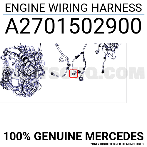 ENGINE WIRING HARNESS A2701502900 MERCEDES Parts PartSouq