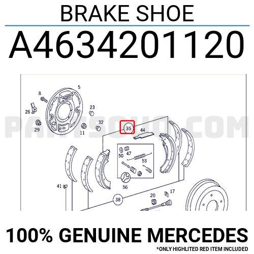 BRAKE SHOE A4634201120 | MERCEDES Parts | PartSouq
