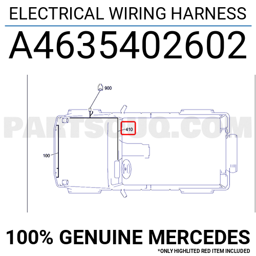 ELECTRICAL WIRING HARNESS A4635402602 | MERCEDES Parts | PartSouq
