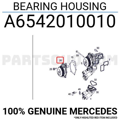 BEARING HOUSING A6542010010 | MERCEDES Parts | PartSouq