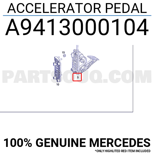 ACCELERATOR PEDAL A9413000104 MERCEDES Parts PartSouq