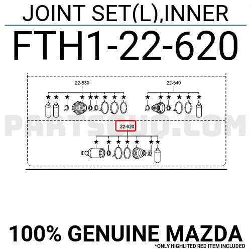 FTH122620 Mazda JOINT SET(L),INNER