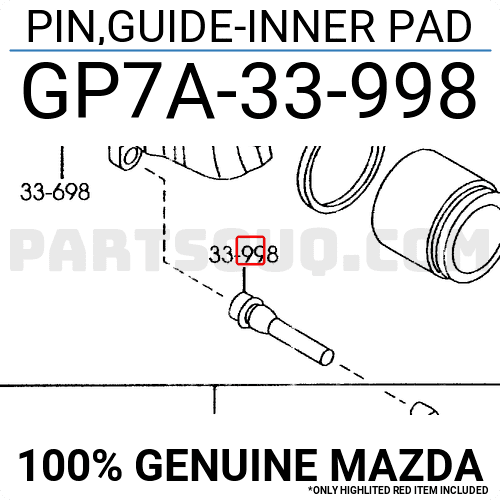 PIN,GUIDE-INNER PAD GP7A33998 | Mazda Parts | PartSouq