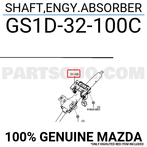 SHAFT,ENGY.ABSORBER GS1D32100C, Mazda Parts