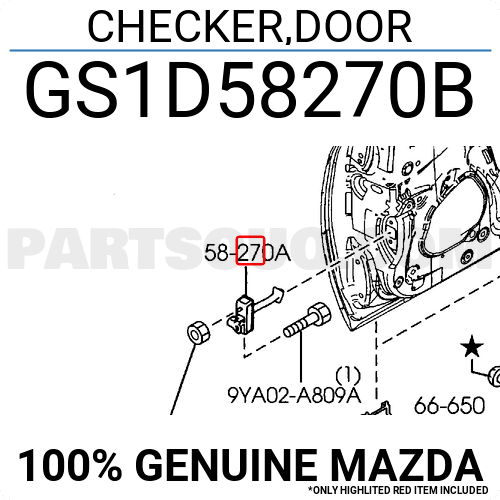 CHECKER,DOOR GS1D58270E | Mazda Parts | PartSouq
