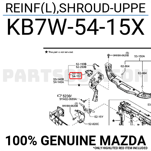 REINF(L),SHROUD-UPPE KB7W5415X | Mazda Parts | PartSouq